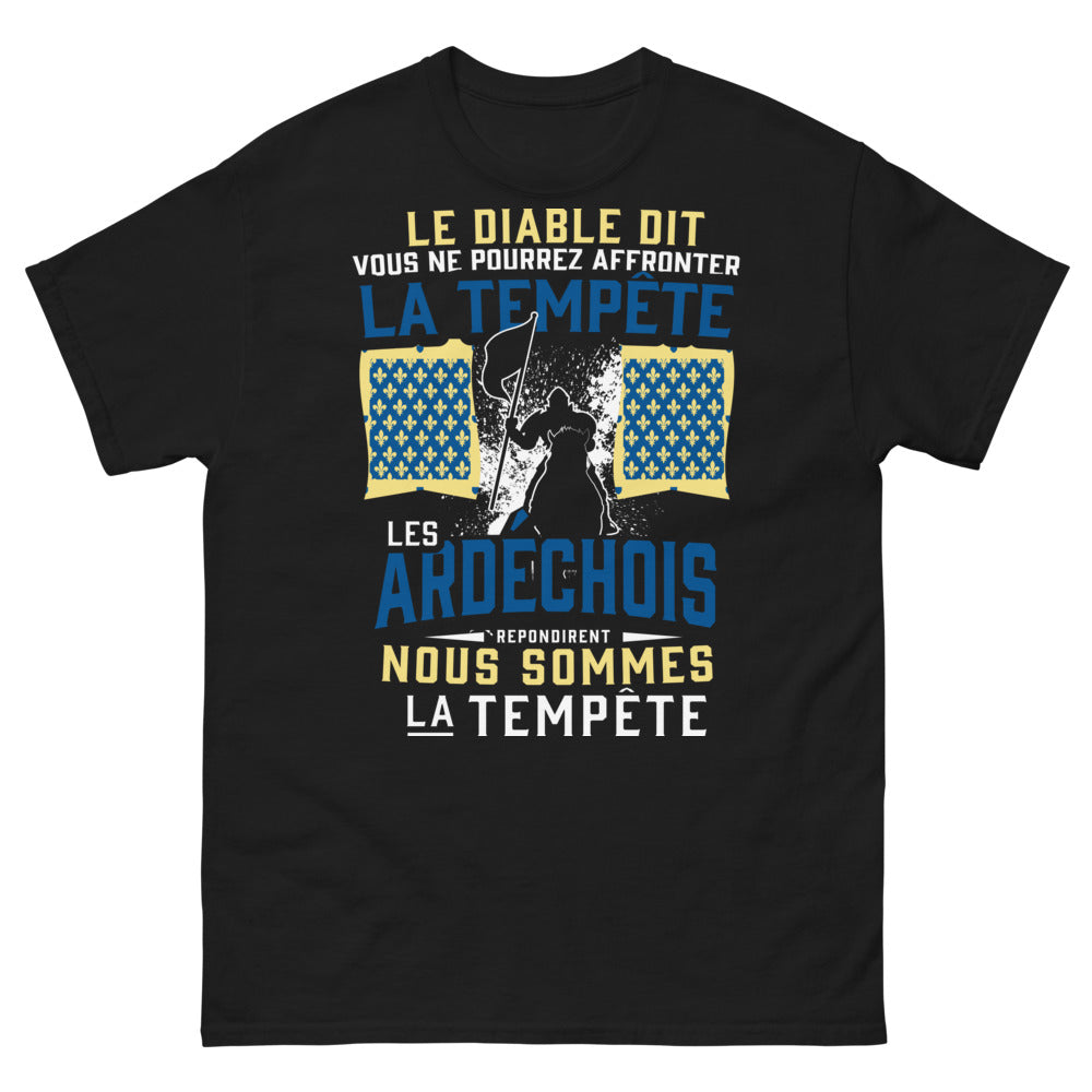 T-shirt Ardéchois noir - Nous sommes la tempête
