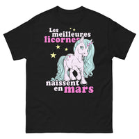Thumbnail for T-shirt Licorne Mars noir - Les Meilleures Licornes Naissent en Mars