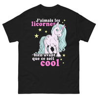 Thumbnail for T-shirt Licornes noir - J'aimais les licornes bien avant que ce soit cool