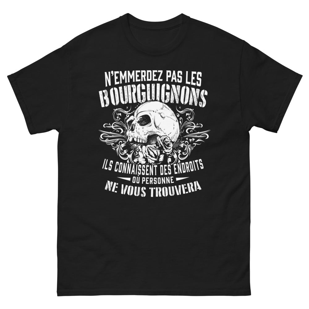 T-shirt Bourguignon noir - N'emmerdez pas les Bourguignons