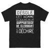 T-shirt Supporter Clermont noir - Désolé, cet homme est déjà pris