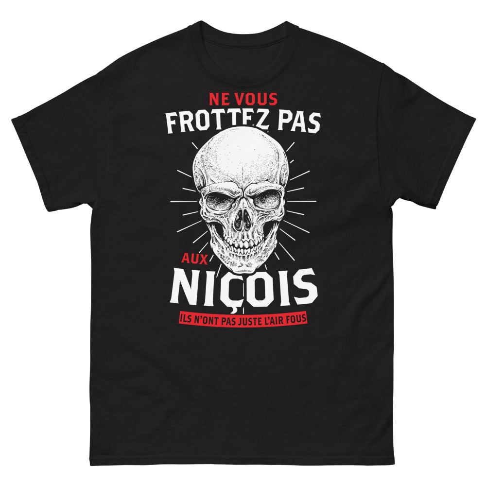 T-shirt Niçois noir - Ne vous frottez pas aux Niçois