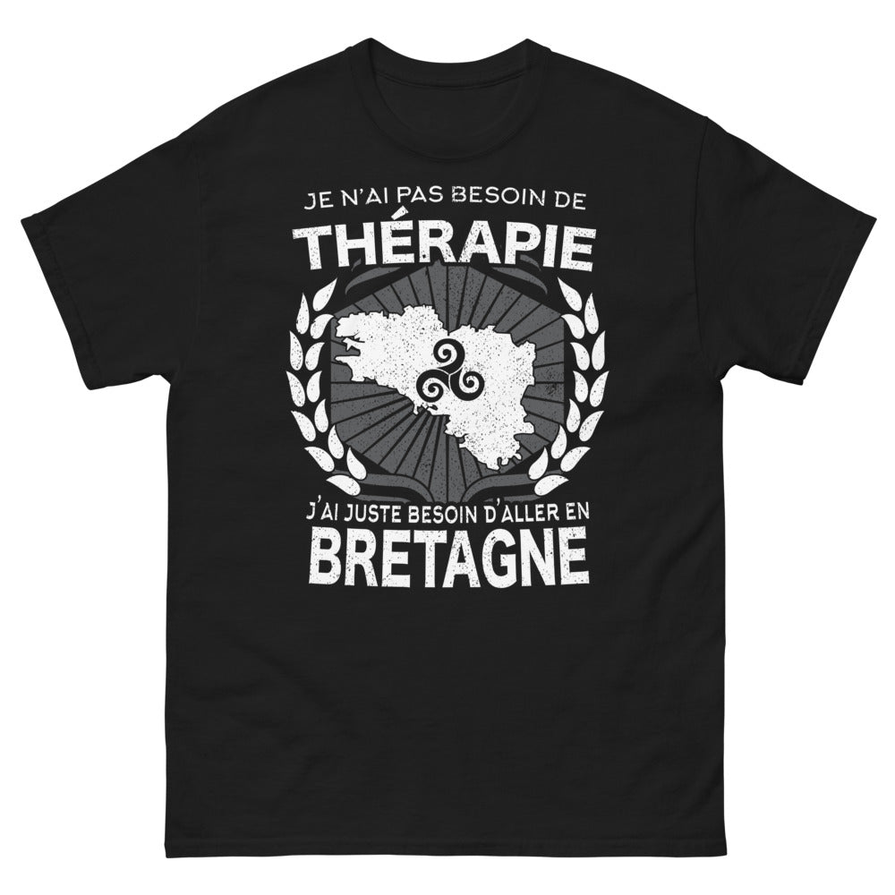 T-shirt Bretagne noir - Besoin d'aller en Bretagne