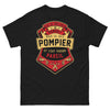 T-shirt Pompier noir - Je ne suis pas parfait, mais je suis pompier