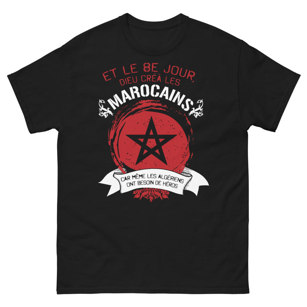 T-shirt Marocains noir - Dieu créa les Marocains