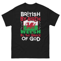 Thumbnail for T-shirt Pays de Galles noir - British by Birth Welsh by the Grace of God