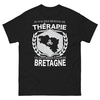 Thumbnail for T-shirt Bretagne noir - Je n'ai pas besoin de thérapie