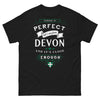 T-shirt Devon noir - Slogan 'Almost Perfect'