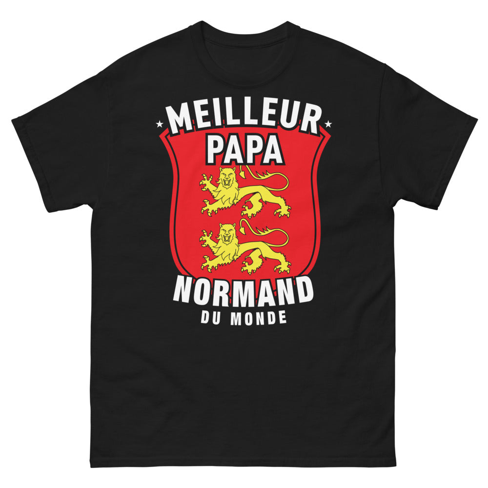 T-shirt Normand noir - Meilleur Papa Normand du Monde