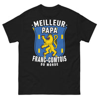 Thumbnail for T-shirt Franche-Comté noir - Meilleur Papa Franc-Comtois