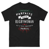 T-shirt Rugbywoman noir - Pas parfaite mais fiérotte