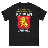 Thumbnail for T-shirt Aveyronnais noir - Héros du quotidien