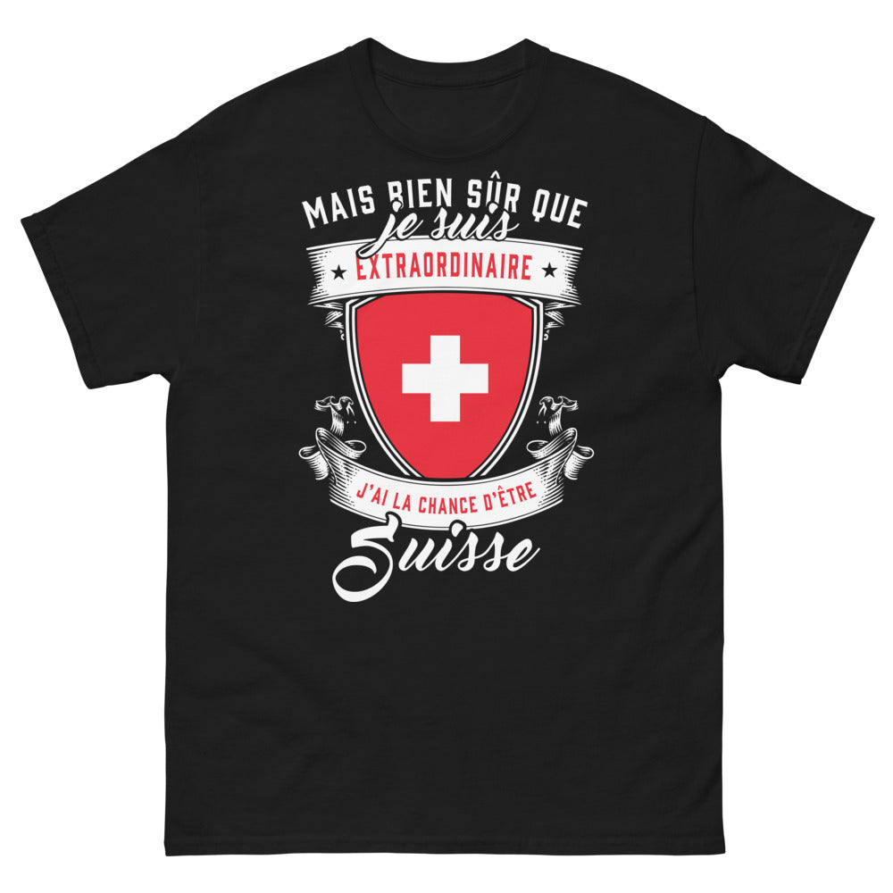 T-shirt Origines locales noir - design unique, humour nostalgique