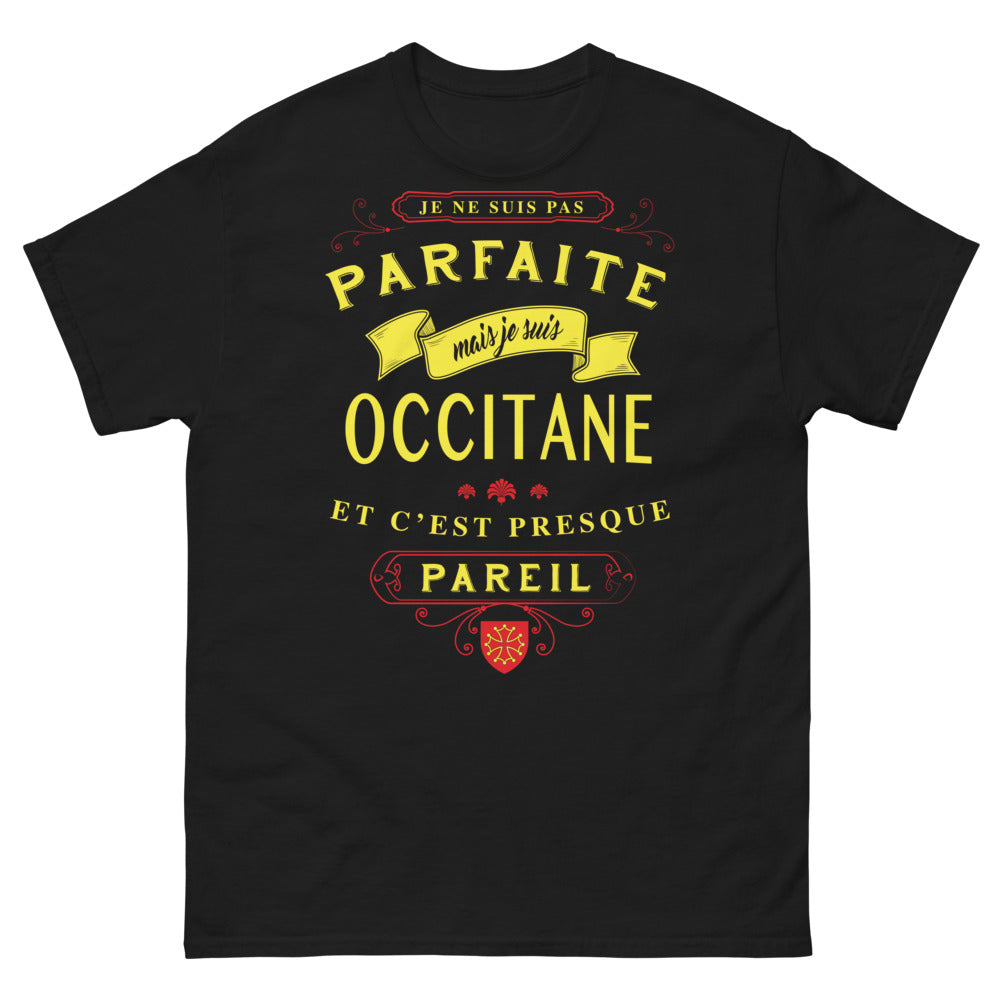 T-shirt Occitane noir - Je ne suis pas parfaite mais je suis Occitane
