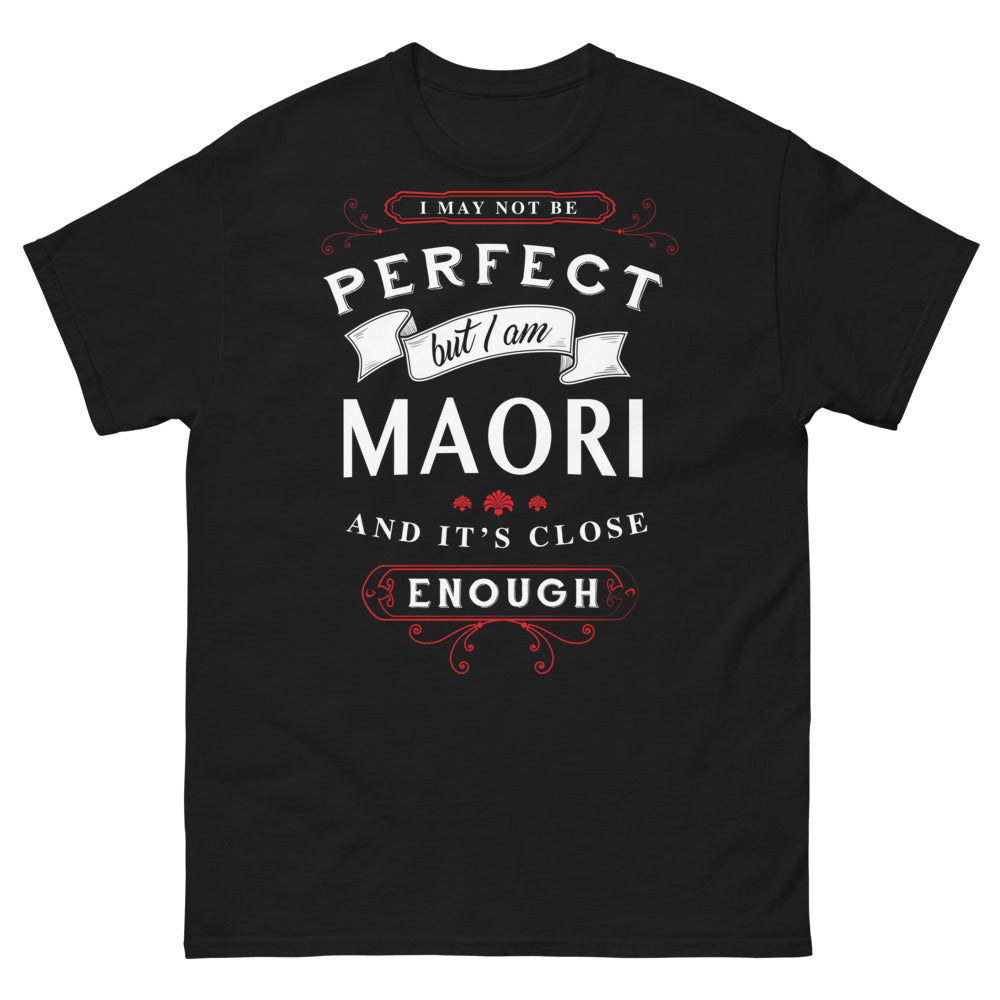 T-shirt Maori Heritage noir - I May Not Be Perfect But I Am Maori