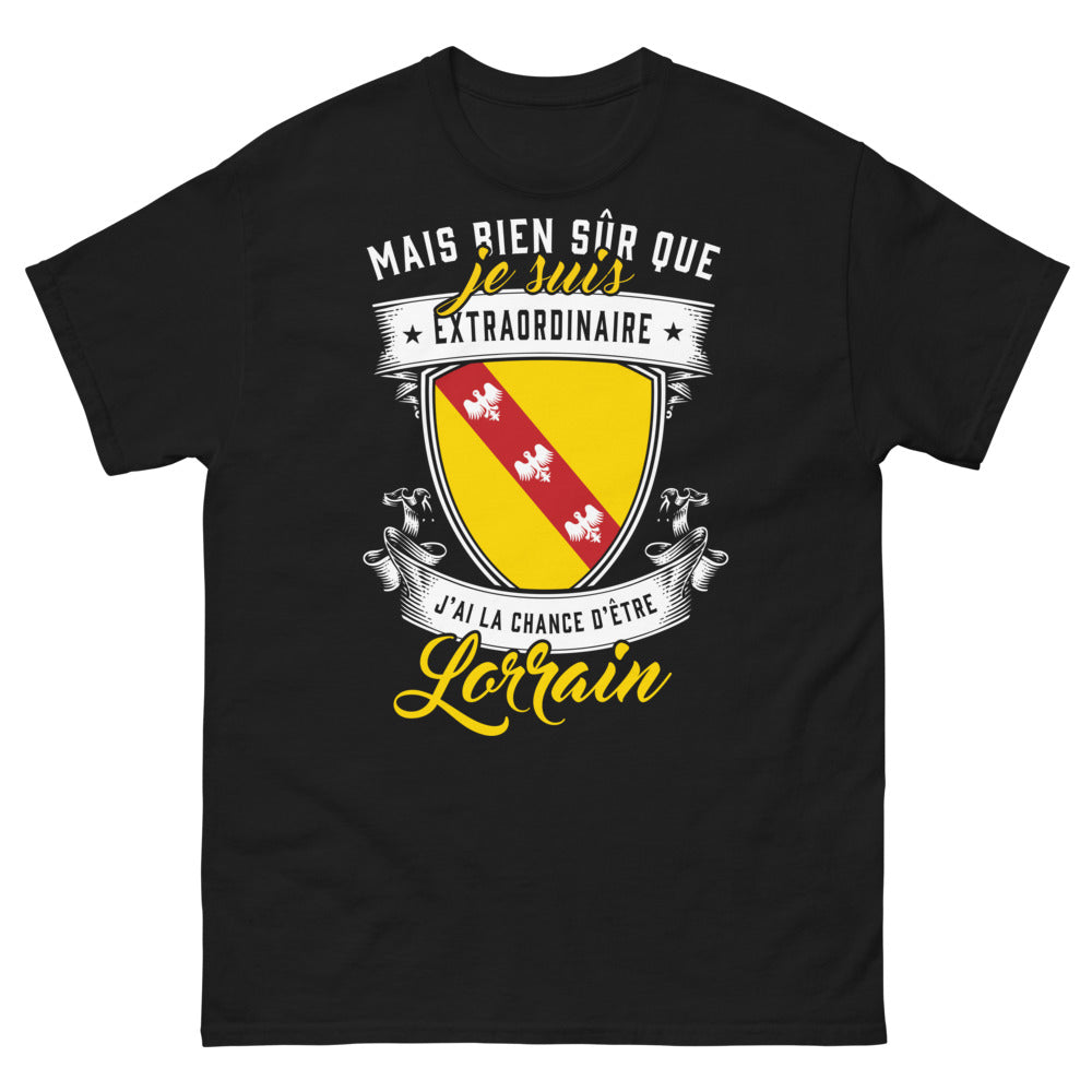 T-shirt Lorraine noir - Je suis extraordinaire