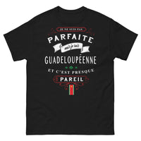 Thumbnail for T-shirt Guadeloupe noir - Je ne suis pas parfaite mais je suis Guadeloupéenne