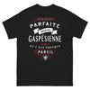 T-shirt Gaspésie noir - Je ne suis pas parfaite, mais je suis Gaspésienne