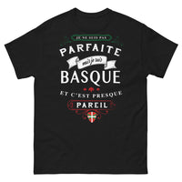 Thumbnail for T-shirt Basque noir - Je ne suis pas parfaite mais je suis Basque