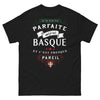 T-shirt Basque noir - Je ne suis pas parfaite mais je suis Basque