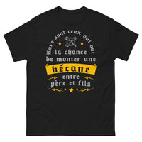 Thumbnail for T-shirt Moto père-fils noir - Rare sont ceux qui ont la chance