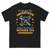 T-shirt ingénieur noir - Je ne peux pas réparer tes bêtises