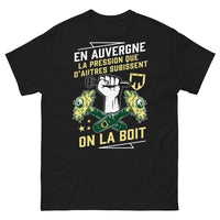 Thumbnail for T-shirt Auvergne noir - La pression que d'autres subissent, on la boit
