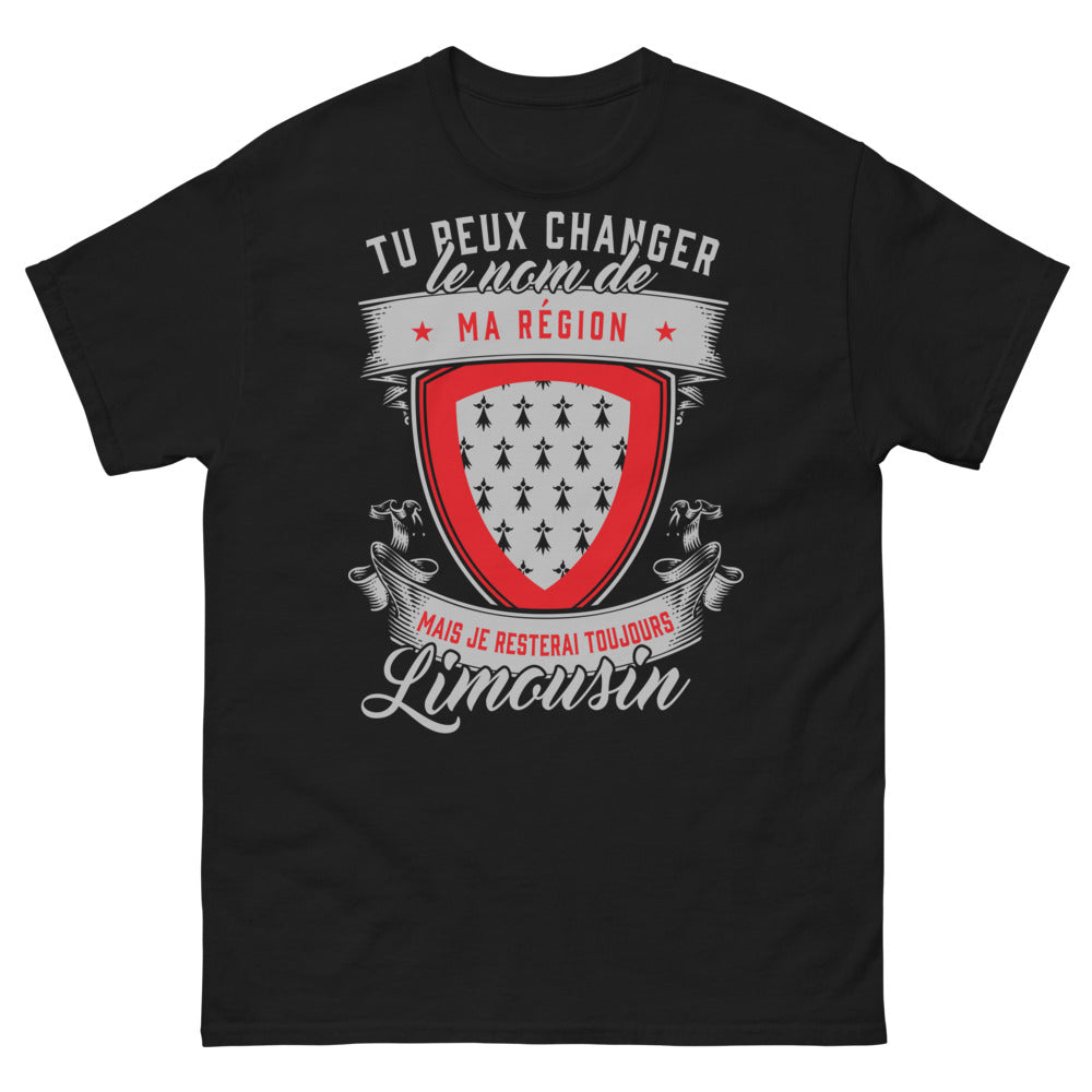 T-shirt Limousin noir - Toujours Limousin, clin d'œil aux racines