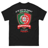 T-shirt portugais noir - Je ne suis pas parfait, mais je suis portugais