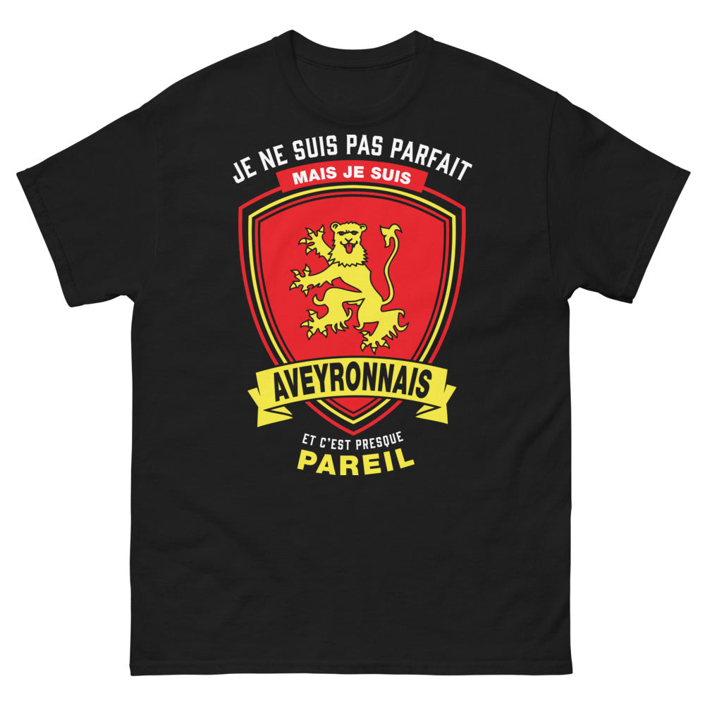 T-shirt Aveyronnais noir - Pas parfait mais Aveyronnais