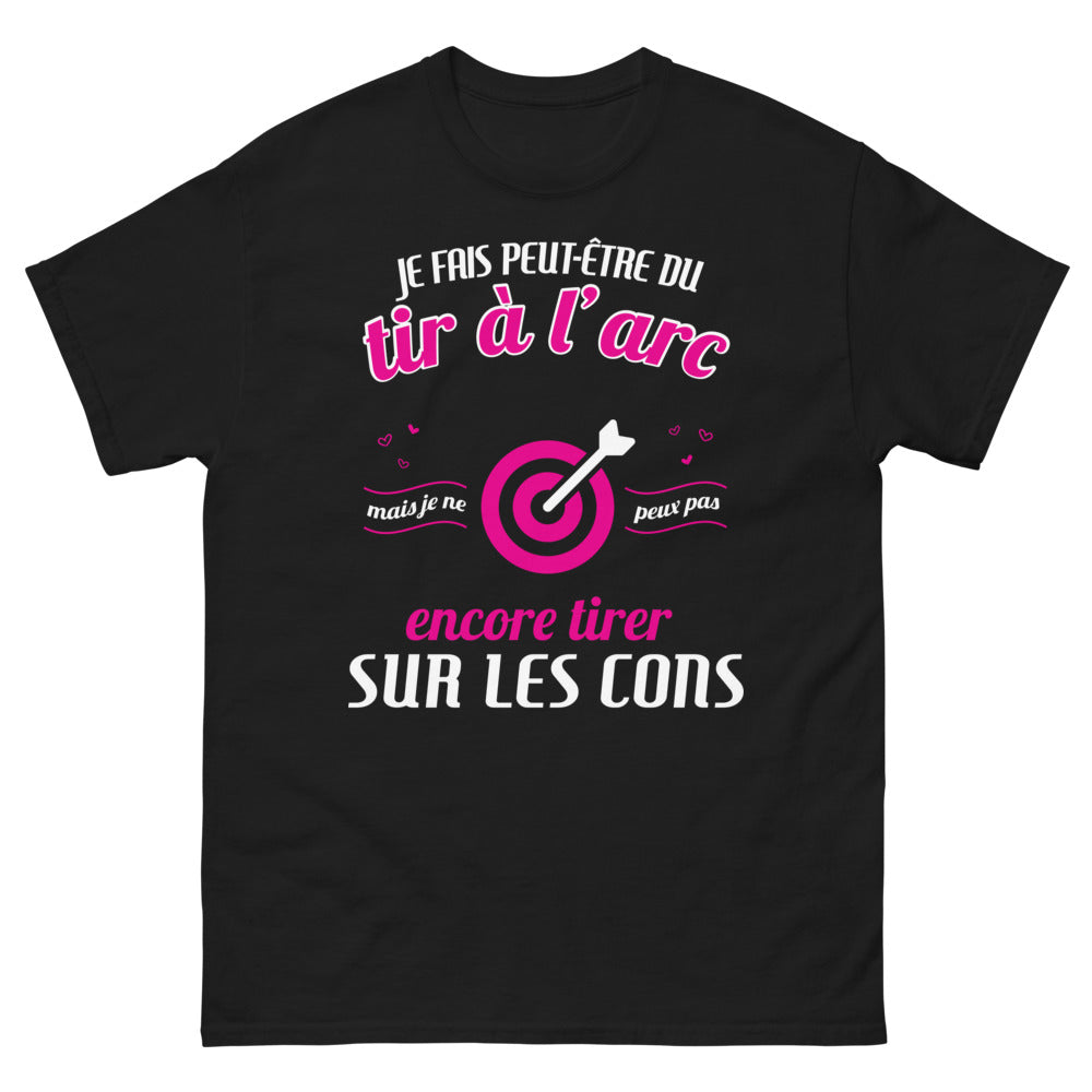 T-shirt Tireur à l’Arc Hésitant noir - humour archer hésitant