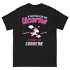 T-shirt Licorne noir - Je suis peut-être une licorne, mais je ne peux rien contre la connerie