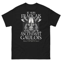 Thumbnail for T-shirt Français Ascendant Gaulois noir - Je suis Français Ascendant Gaulois