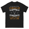 T-shirt Chasseur noir - Slogan : je suis peut-être chasseur mais pas encore le droit de tirer sur les cons
