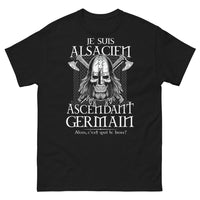 Thumbnail for T-shirt Alsacien ascendant germain noir - Qui est le boss ?