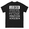 T-shirt phrase allemande noir - 'Dieser Kerl ist schon an eine fetzige Prinzessin vergeben'