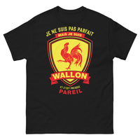 Thumbnail for T-shirt Wallon noir - Je ne suis pas parfait mais je suis Wallon