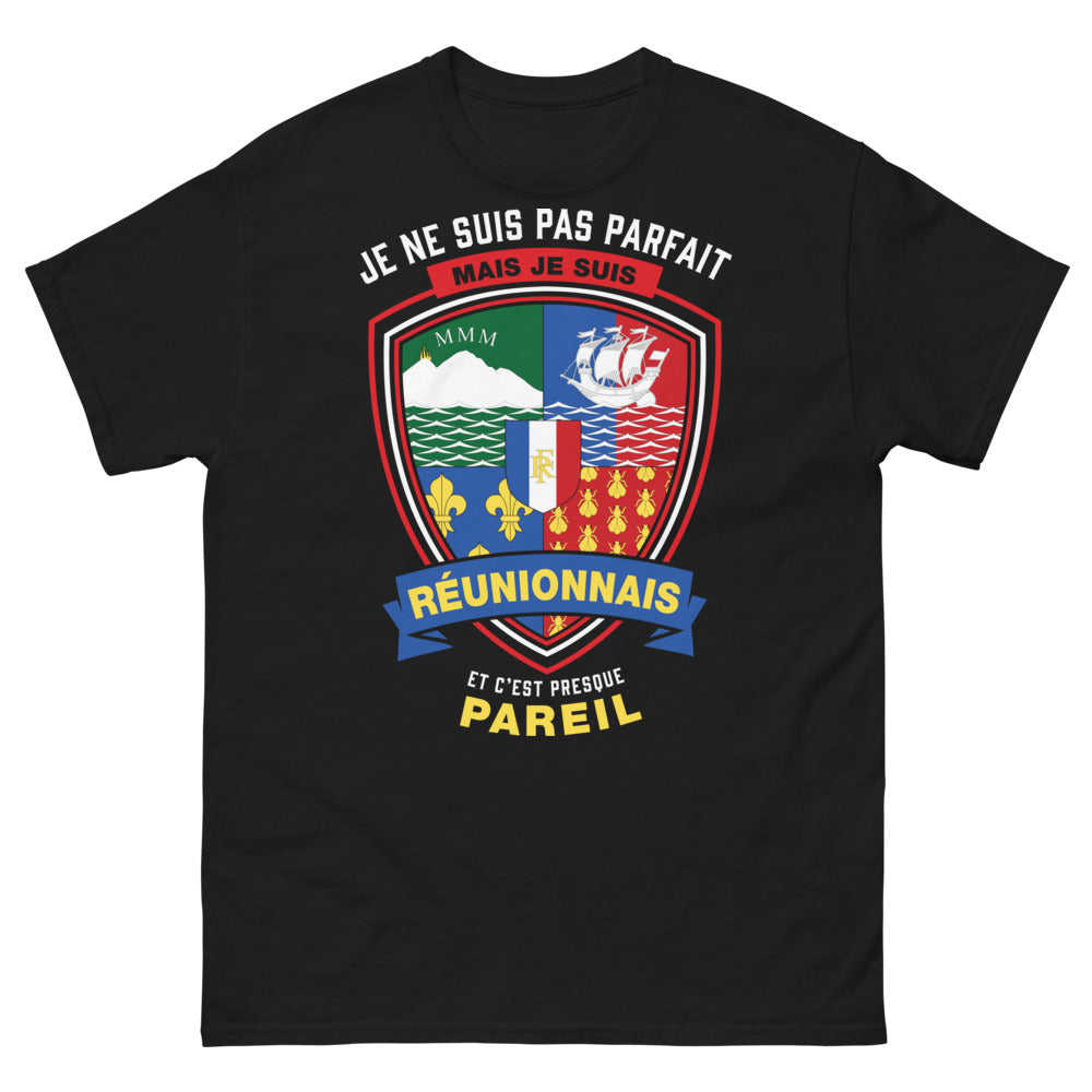 T-shirt Réunionnais noir - Pas parfait, mais Réunionnais