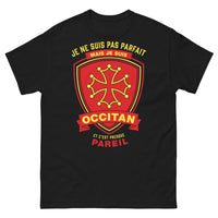 Thumbnail for T-shirt Occitan noir - Je ne suis pas parfait mais je suis Occitan, c'est presque pareil