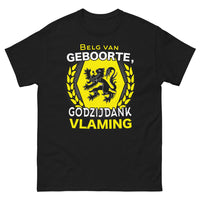 Thumbnail for T-shirt Belge (Flamand) noir - Belge de naissance, merci à Dieu