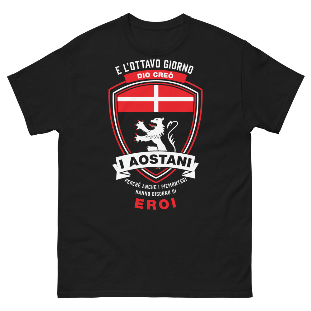 T-shirt Piémont Aostani noir - E l'ottavo giorno Dio creò gli Aostani