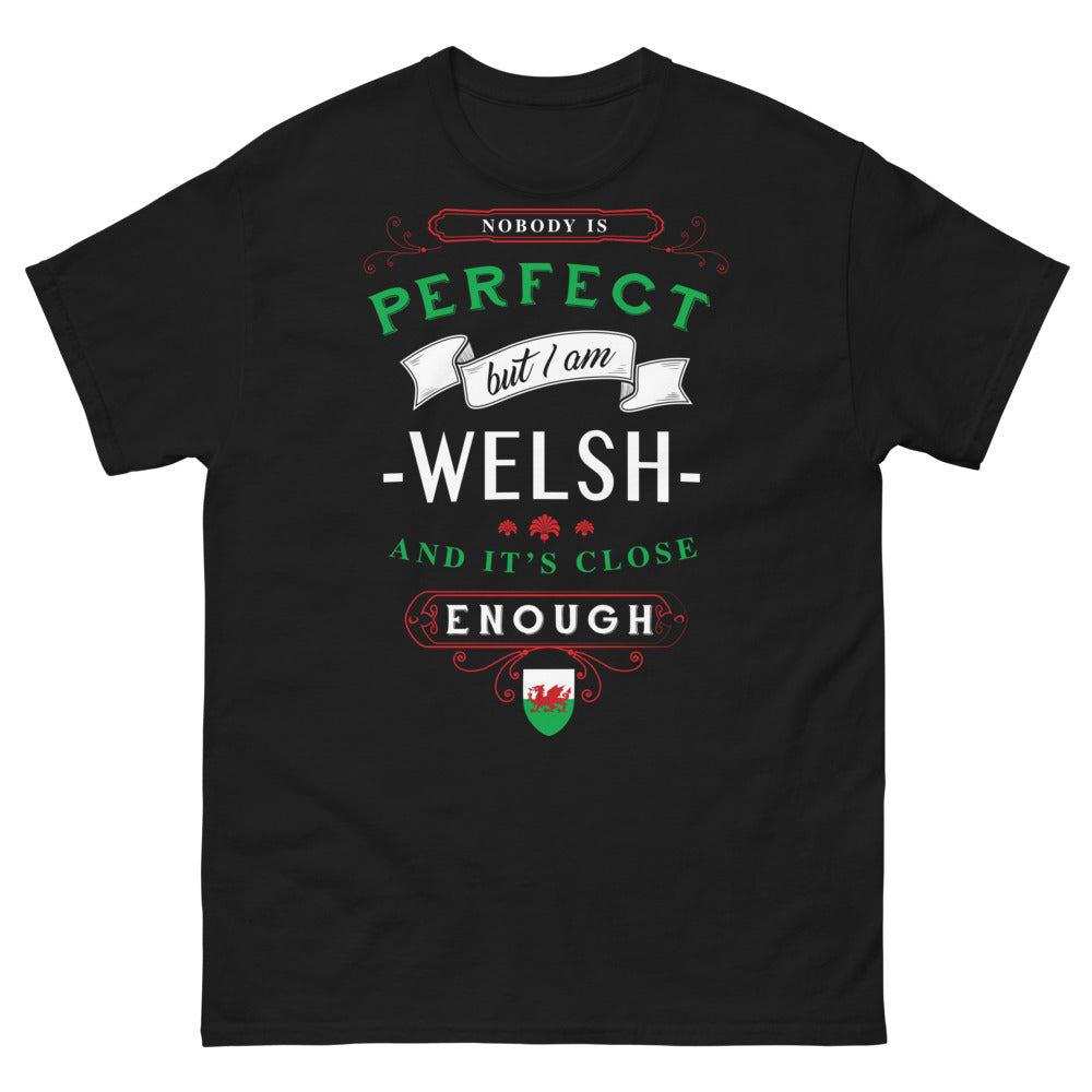 T-shirt Pays de Galles noir - Close Enough humour malin