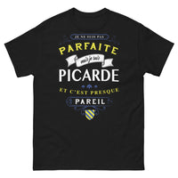 Thumbnail for T-shirt Picarde noir - Je ne suis pas parfaite mais je suis Picarde