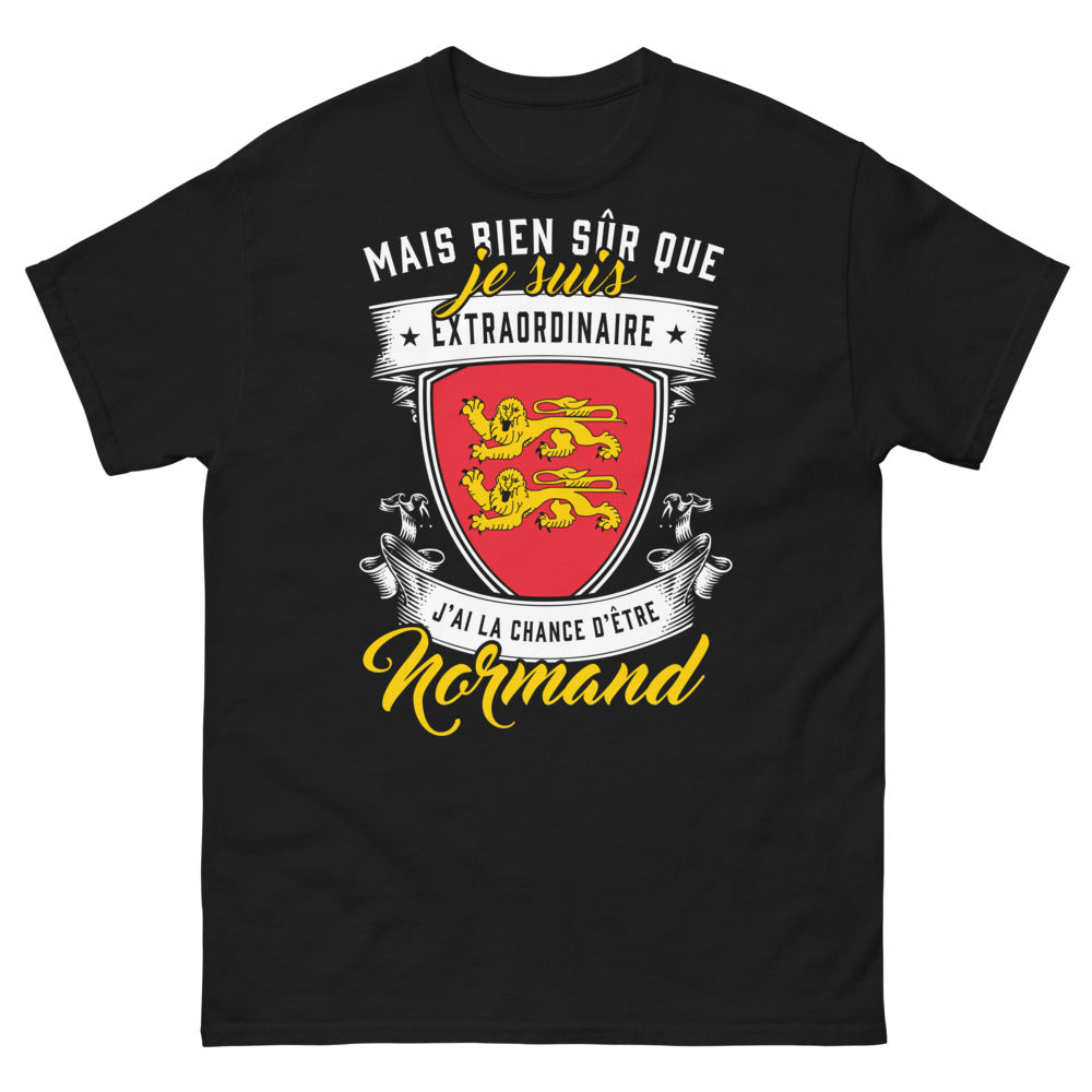 T-shirt Normand noir - L'extraordinaire chance d'être Normand