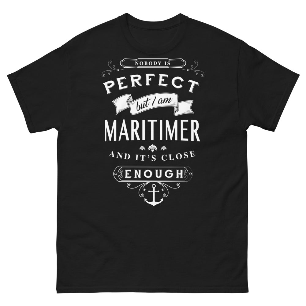 T-shirt Maritimer noir - 'Nobody is perfect but I'm a Maritimer'