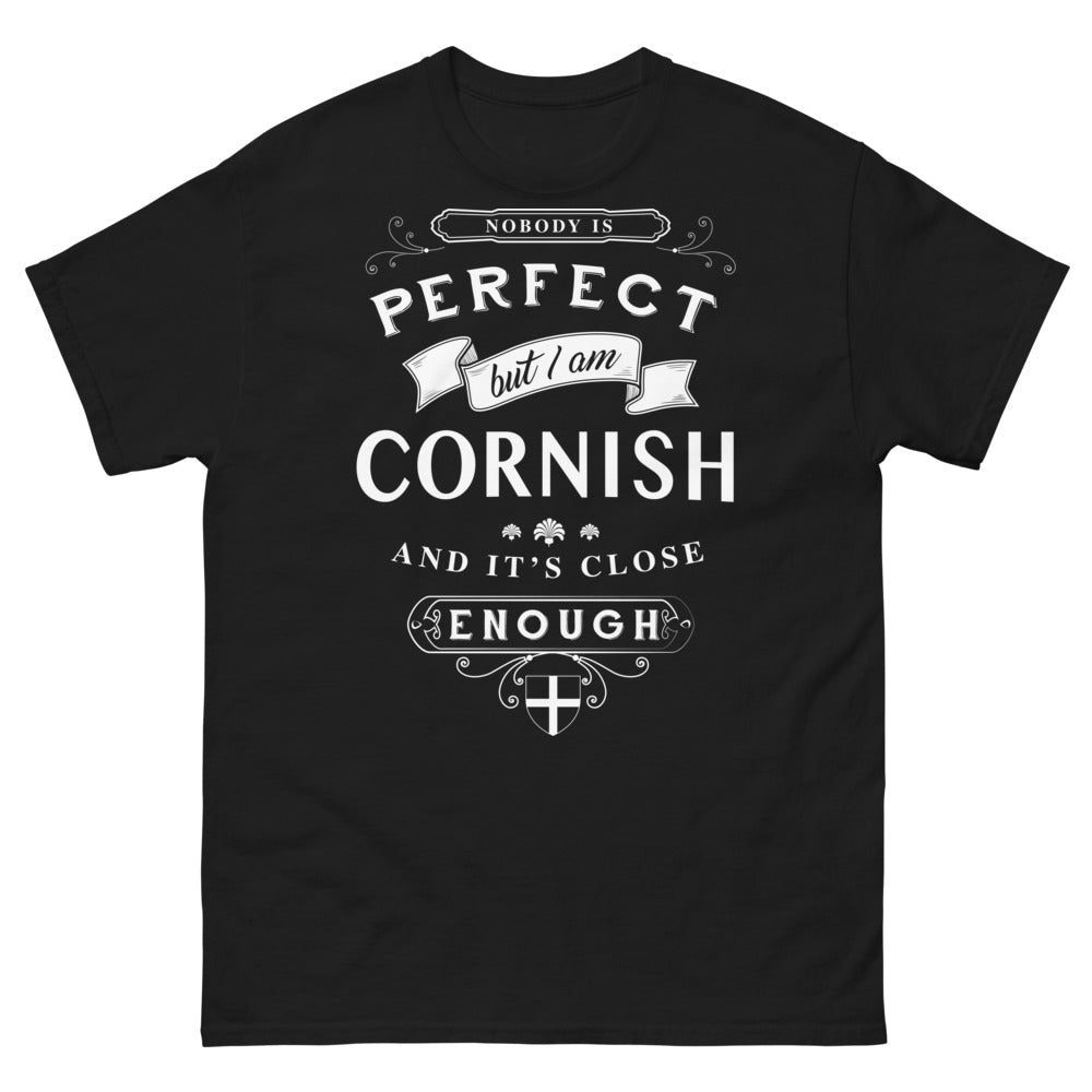 T-shirt Cornish noir - Nobody is Perfect but I Am Cornish