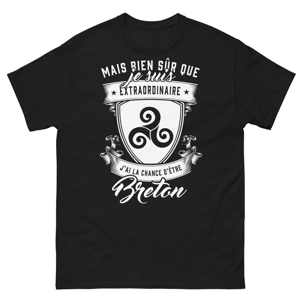 T-shirt Bretagne noir - Breton fier et extraordinaire
