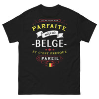 Thumbnail for T-shirt Belge noir - Je ne suis pas parfaite mais je suis Belge