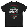 T-shirt Italie noir - Je ne suis pas parfaite mais je suis Italienne