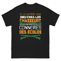 Thumbnail for T-shirt Chasseurs noir - Et le huitième jour, Dieu créa les chasseurs